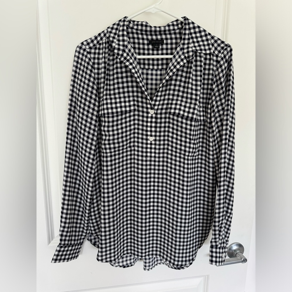 Gingham Long sleeve Blouse